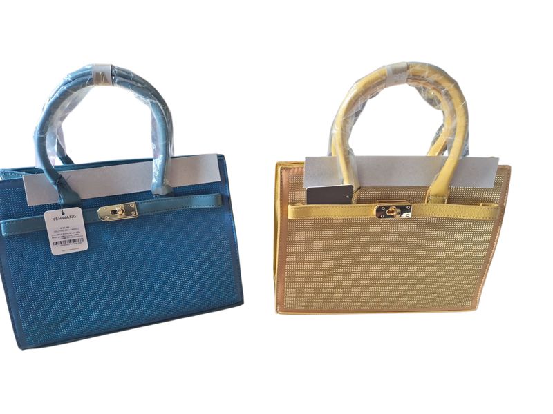 handtas slot strass blauw