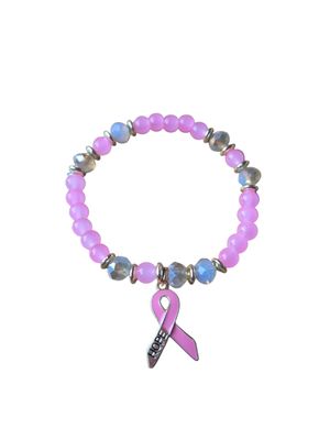 Pink ribbon hope armband