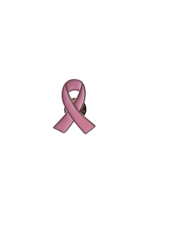 Pink ribbon broche