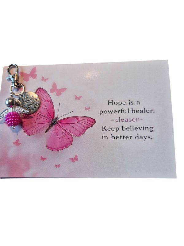 Hope is a powerful healer kaart met beschermengeltje