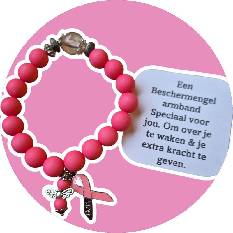 Pinkribbon beschermengel armband Pinkribbon beschermengel armband
