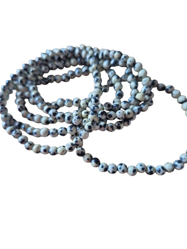 Dalmatiër jaspis armband 4mm - 18cm.