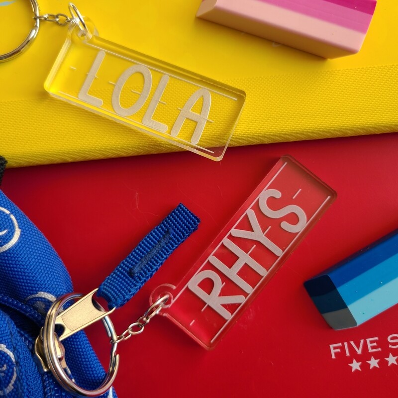Backpack Name Tag, Custom Keychain, Personalized Bag Tag