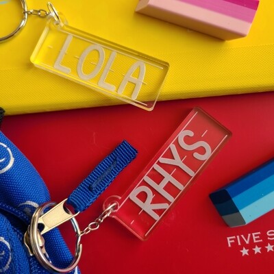 Backpack Name Tag, Custom Keychain, Personalized Bag Tag