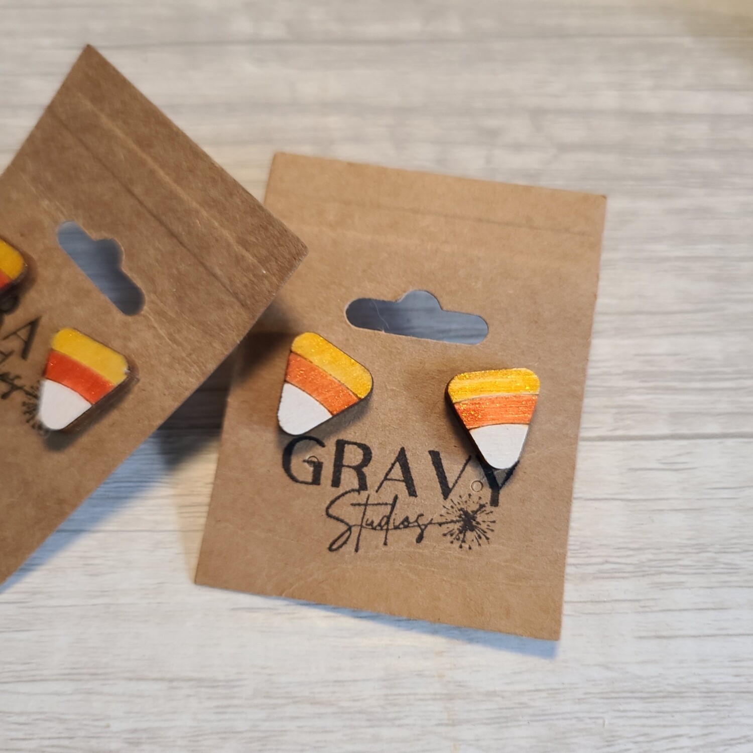 Candy Corn Stud Earring