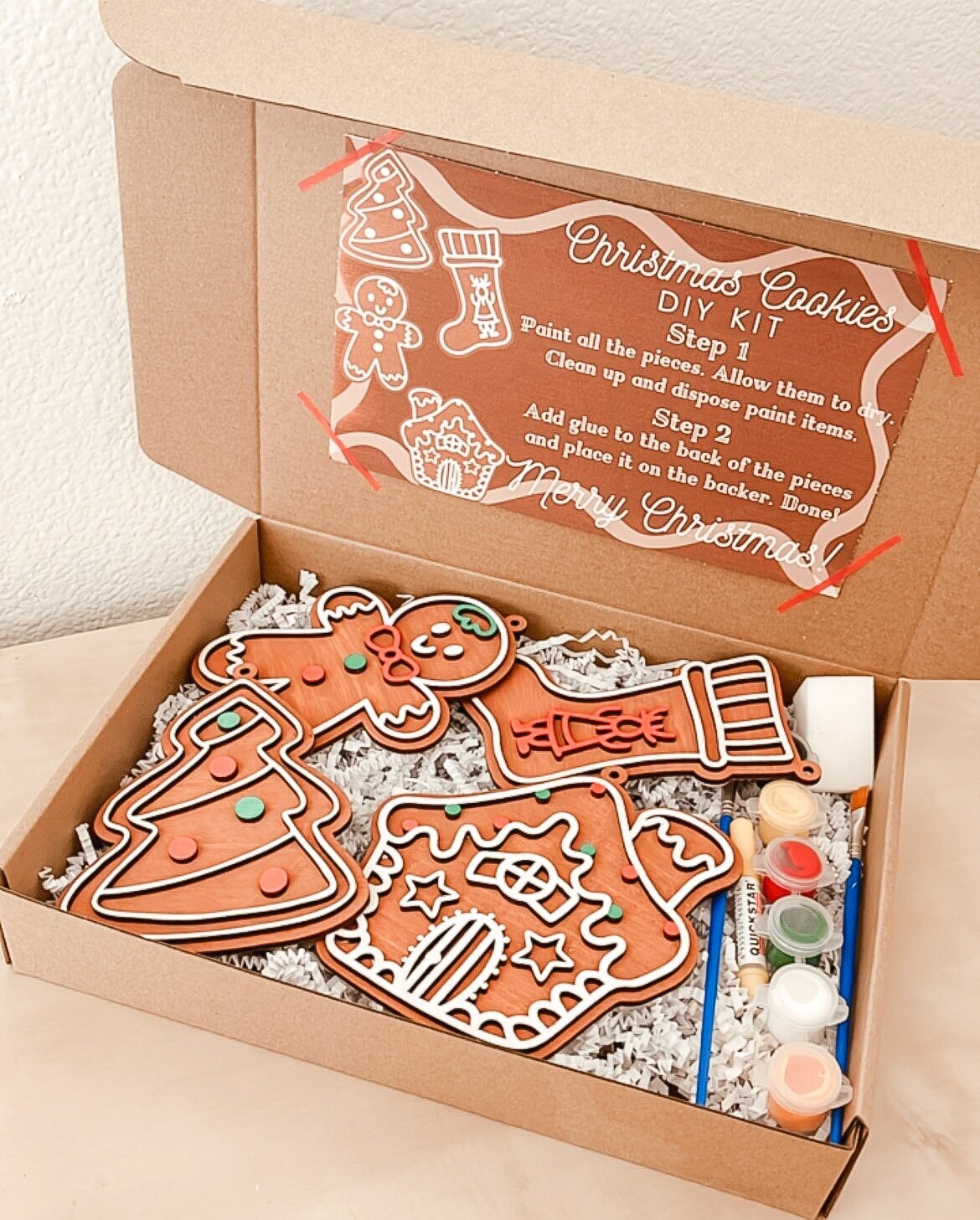 DIY Christmas "Cookies" Ornament Paint Kit