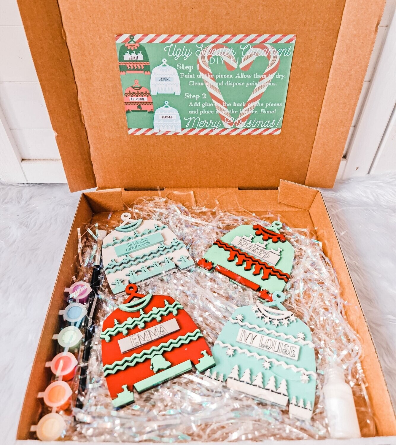 DIY Ugly Sweater Ornament Paint Kit