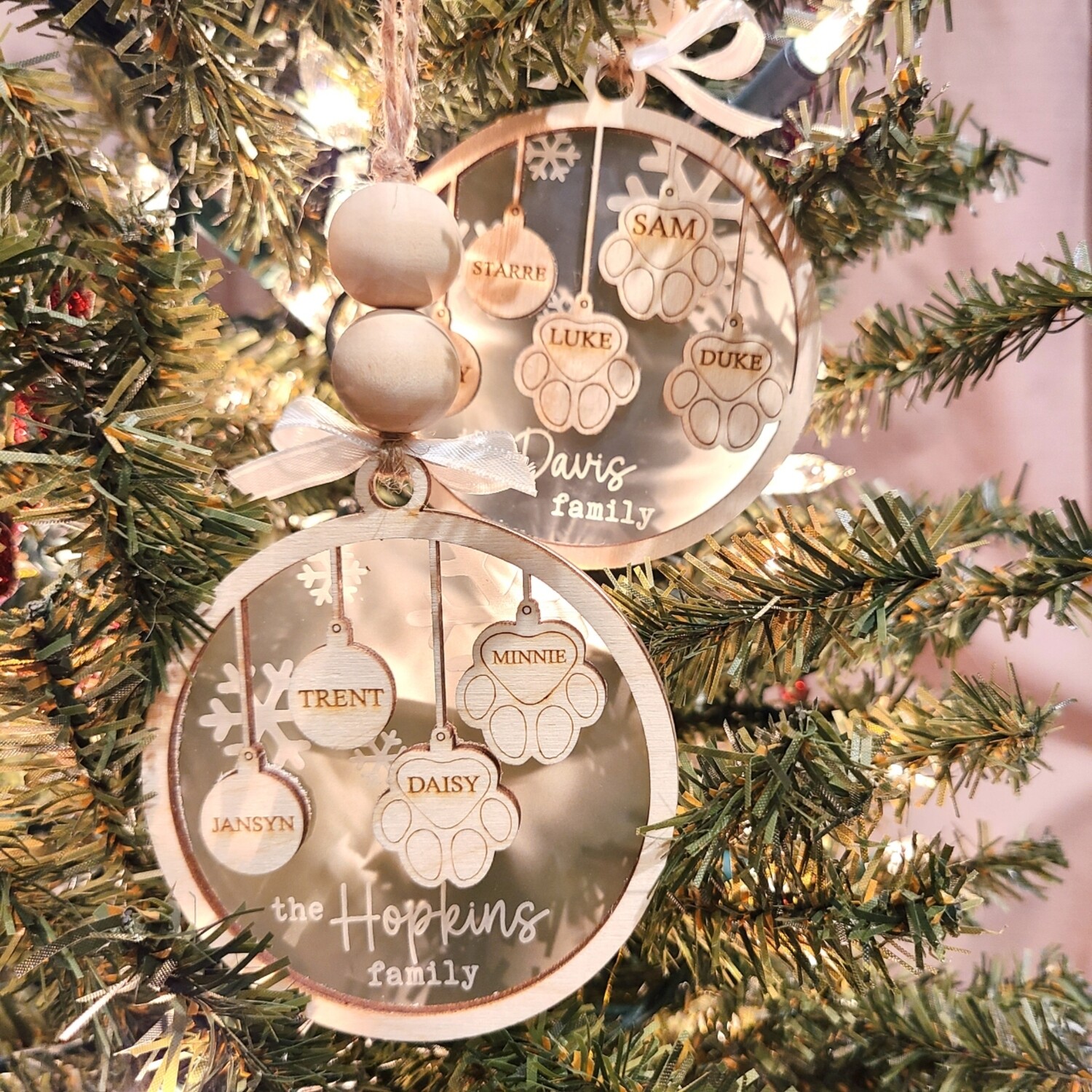 Personalized Family and Pet Ornament
