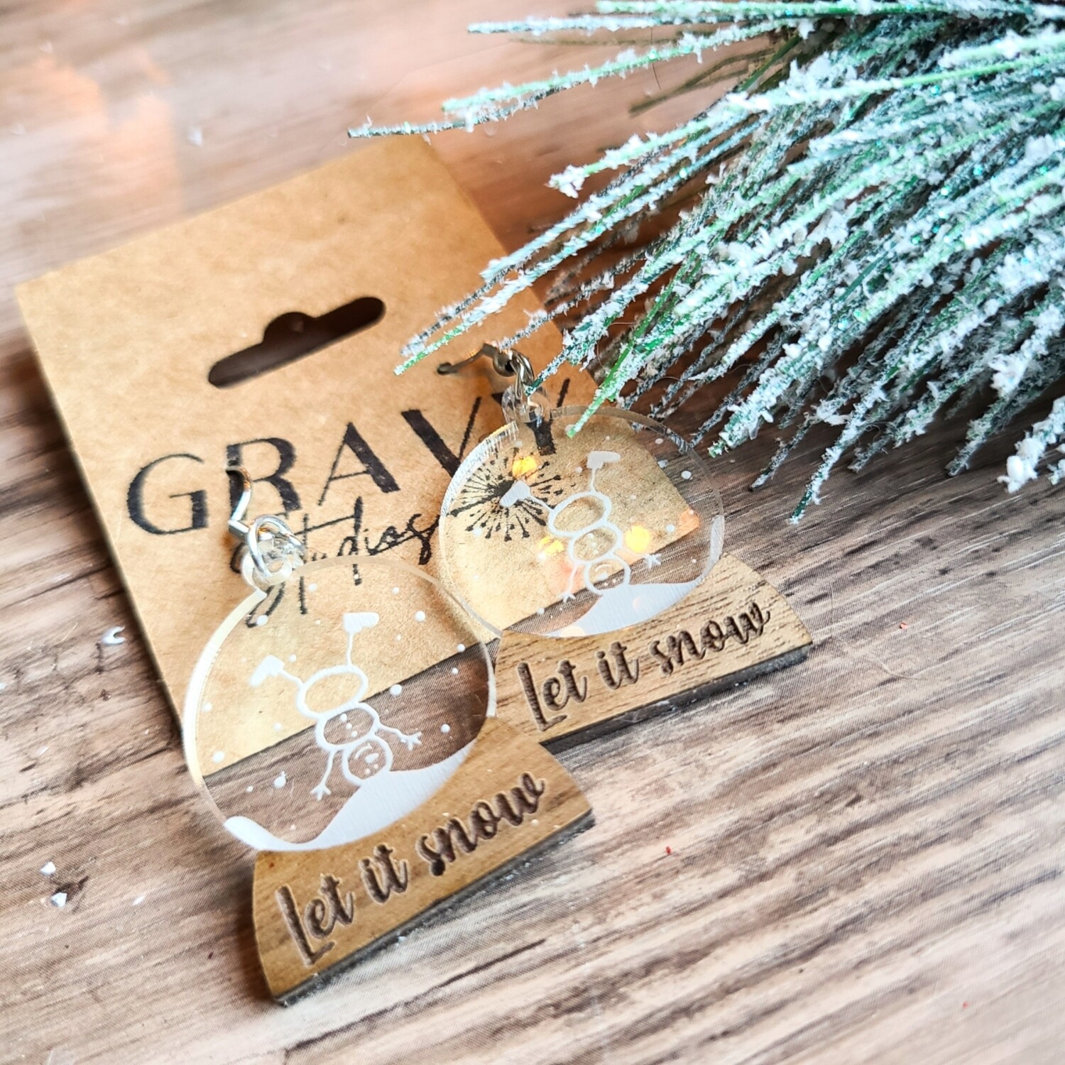 Snow Globe Earrings Let it Snow