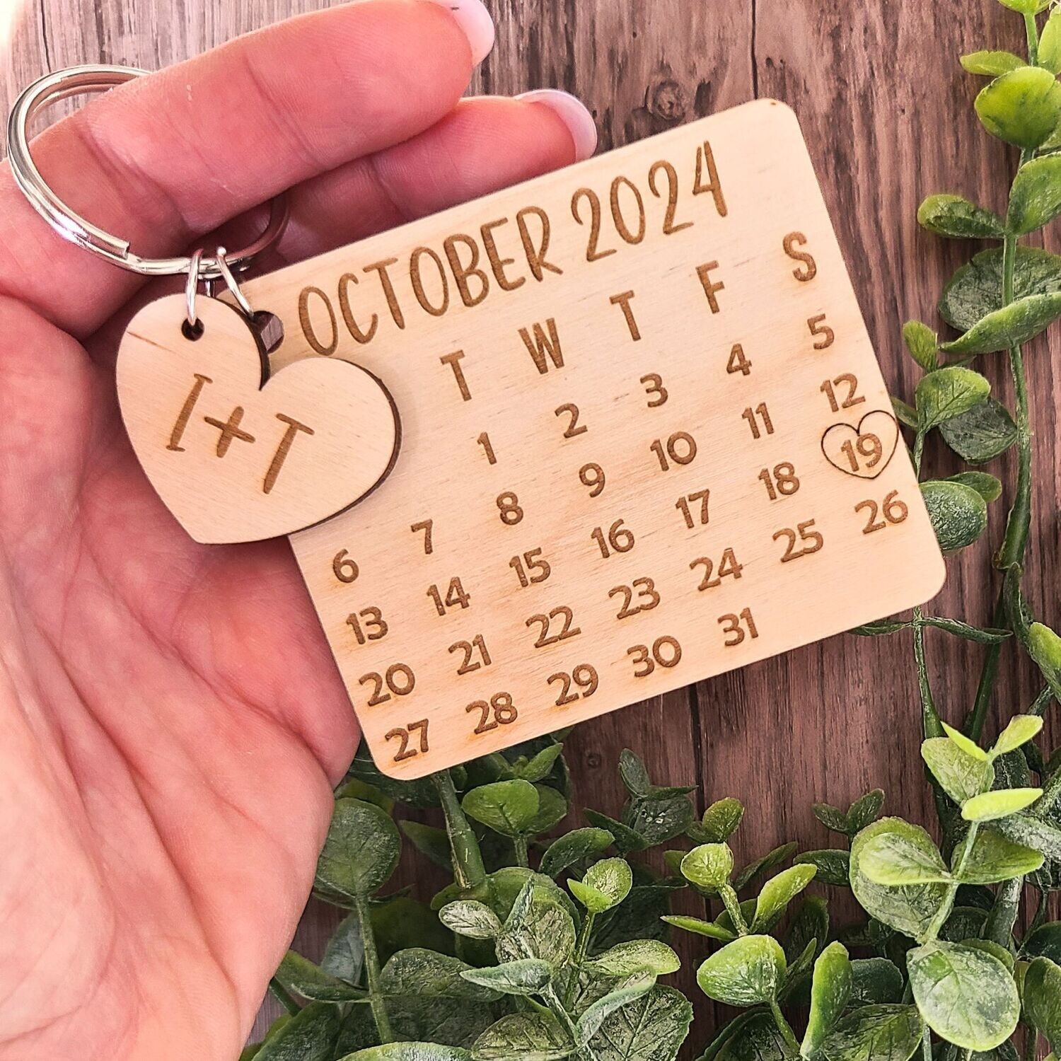 Save the Date Calendar Keychain
