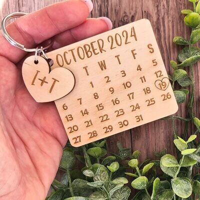 Save the Date Calendar Keychain