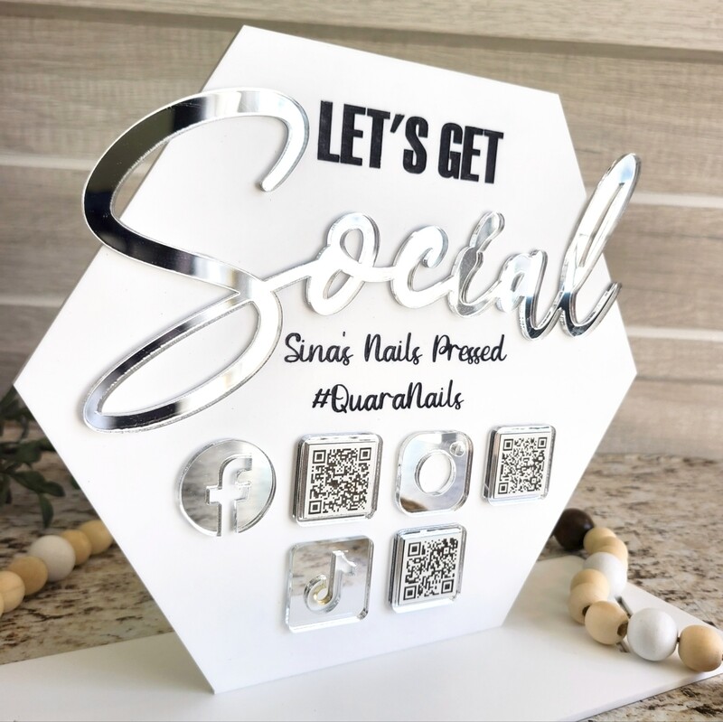 Social Media QR Code Sign