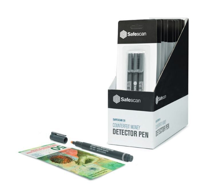 Falschgeld Stift Blisterpack 3 Stk. mit Display Box