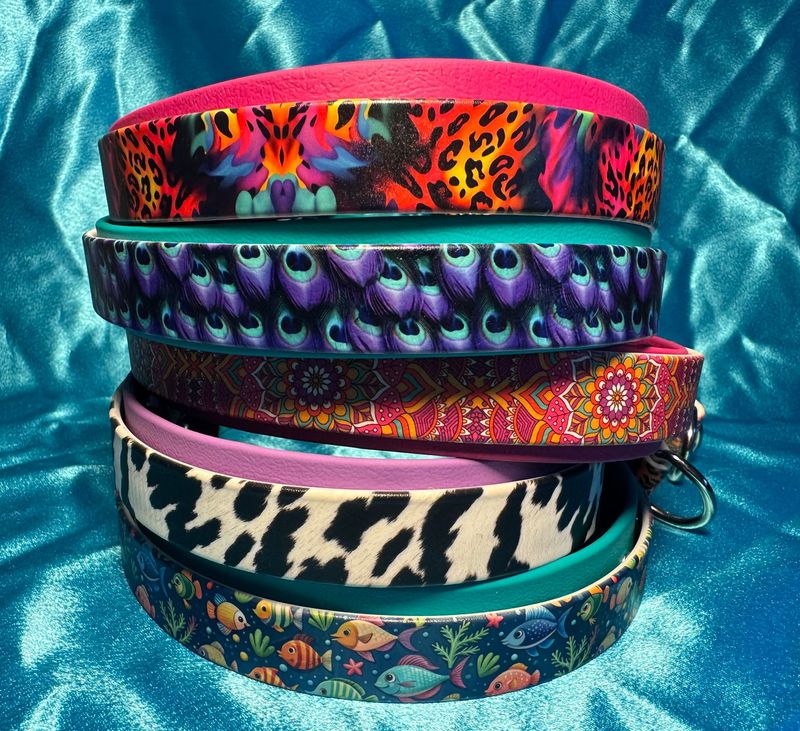 Printed Biothane Limited Slip Prong Collar