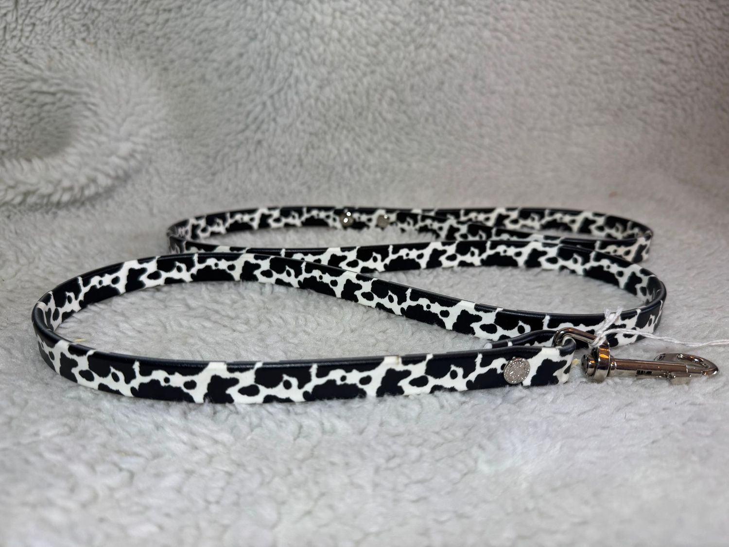 4ft Cowhide Print Biothane Lead