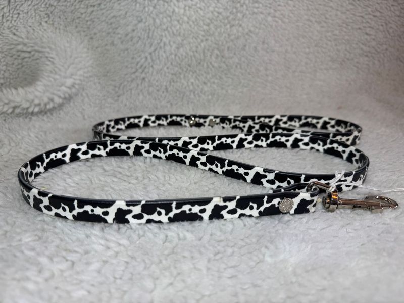 4ft Cowhide Print Biothane Lead