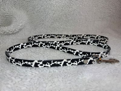 4ft Cowhide Print Biothane Lead