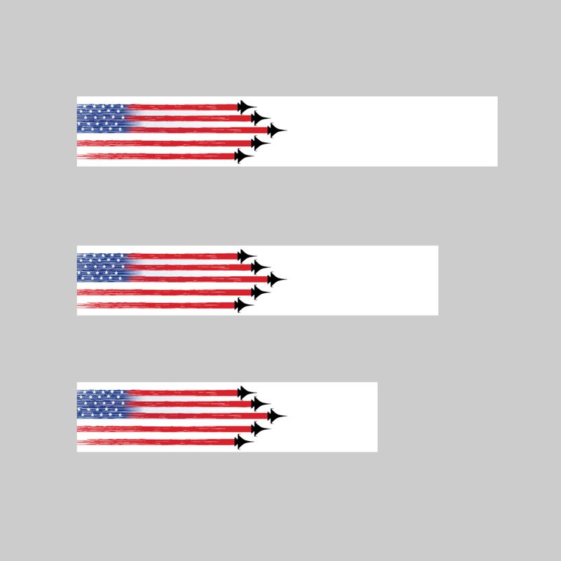 American flag with jets