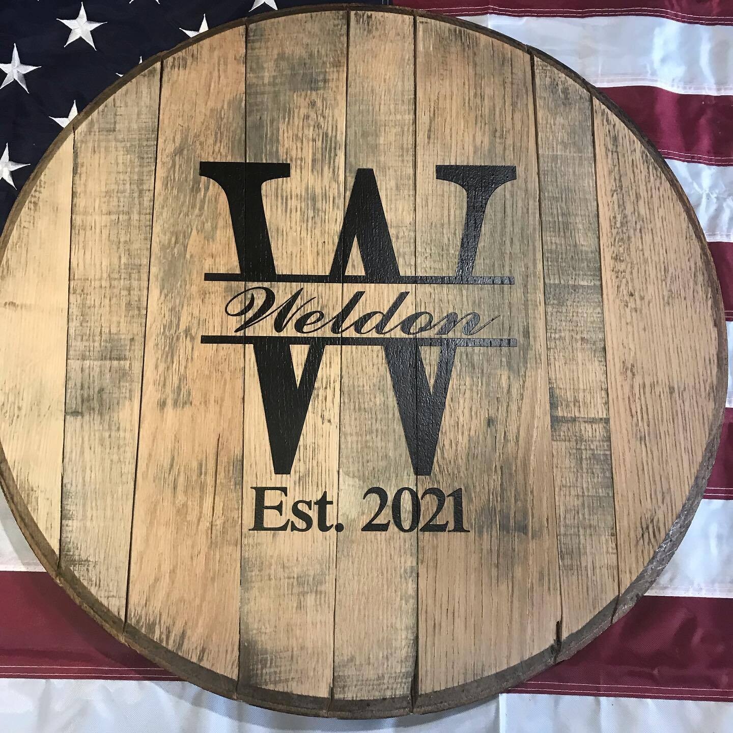 Bourbon Barrel Wedding guestbook