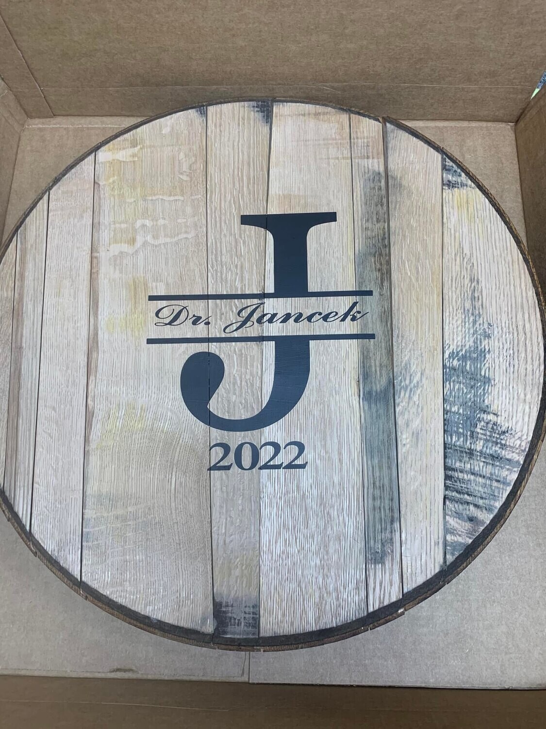 Bourbon Barrel Wedding guestbook