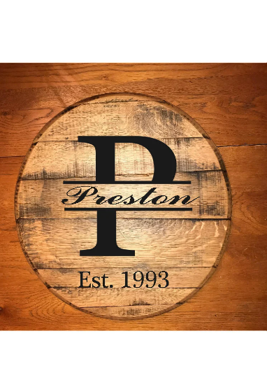 Bourbon Barrel Wedding guestbook
