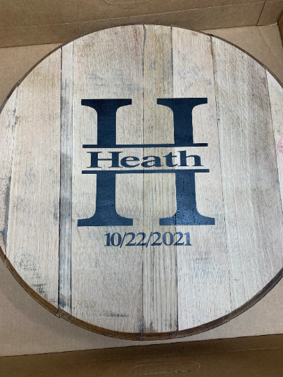 Bourbon Barrel Wedding guestbook