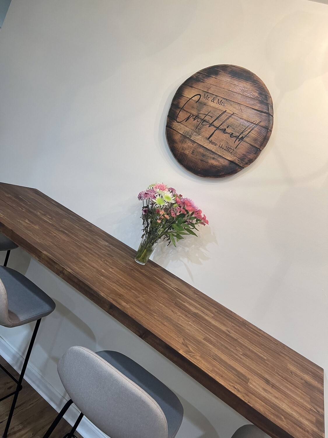 Bourbon Barrel Wedding guestbook