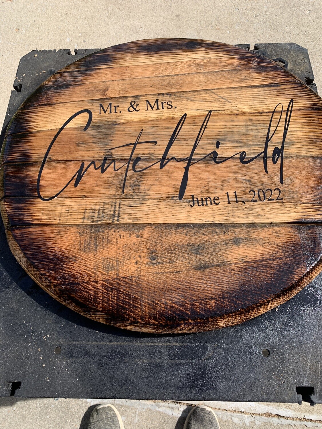 Bourbon Barrel Wedding guestbook
