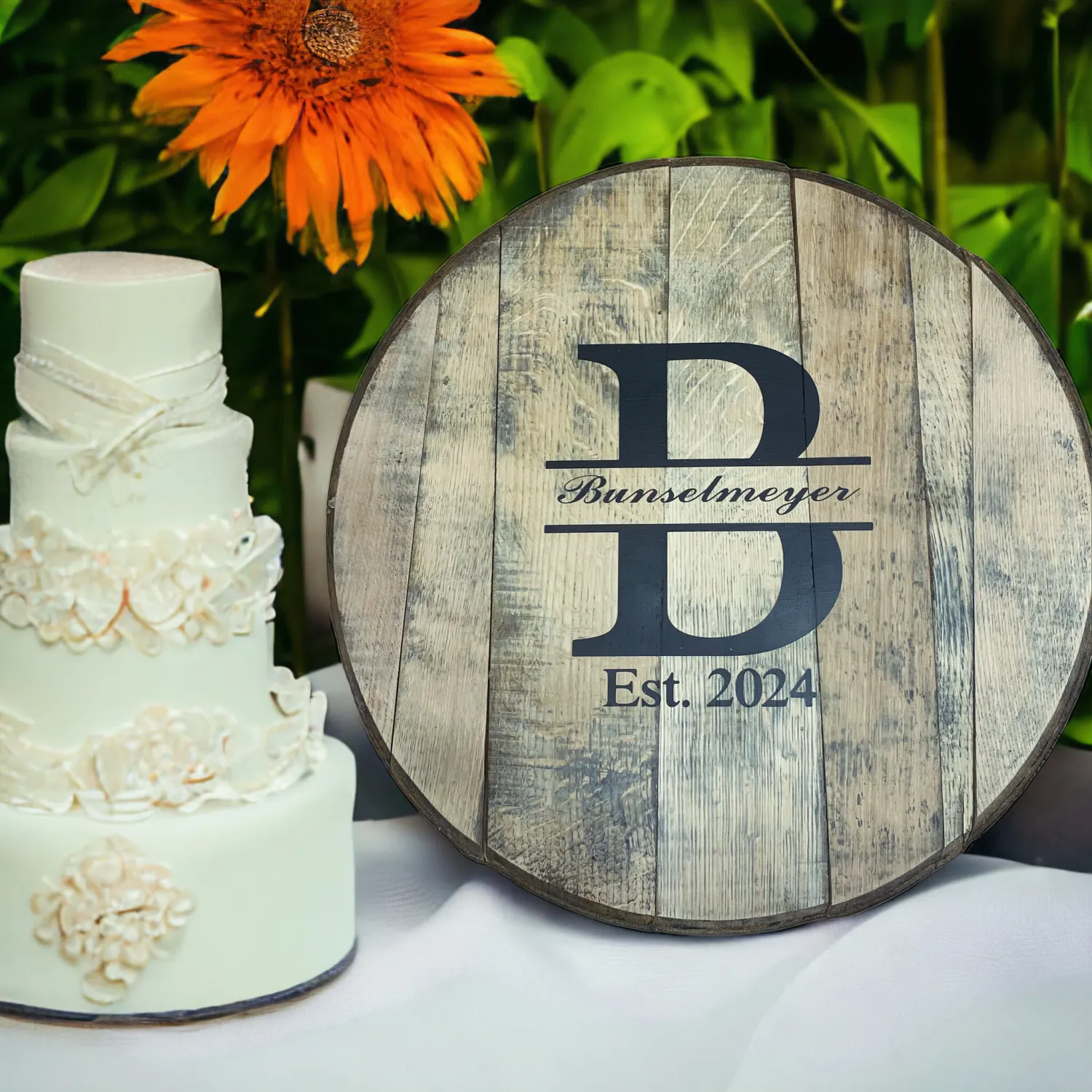 Bourbon Barrel Wedding guestbook