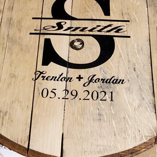Bourbon Barrel Wedding guestbook