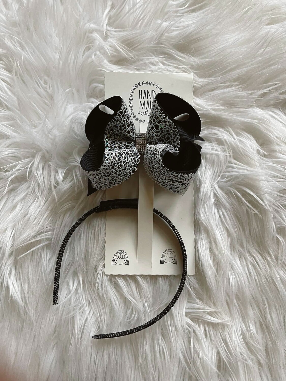 Girl Black Bow / w Headpiece