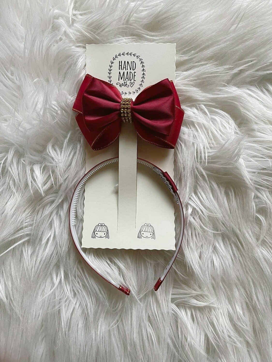 Girl Red Bow/w Headpiece