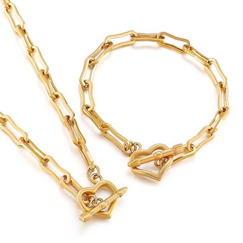 Parl Kette und Armband-Set 