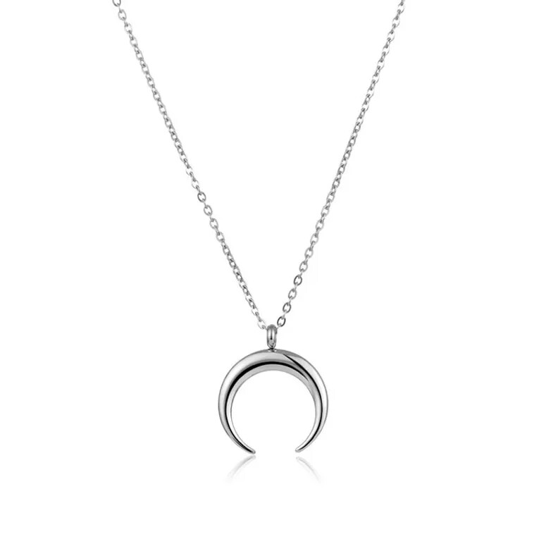 Hilal - Edelstahl Halskette - Silber