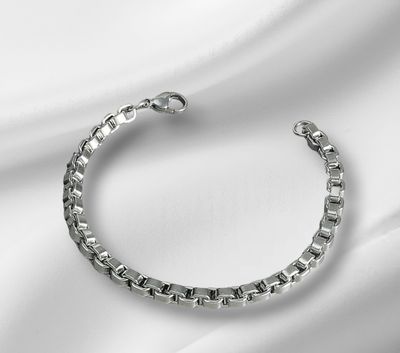 Unisexs Titan Stahl Armband - 21cm