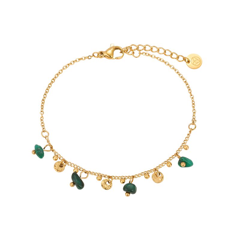 Green Agate - Edelstahl Armband