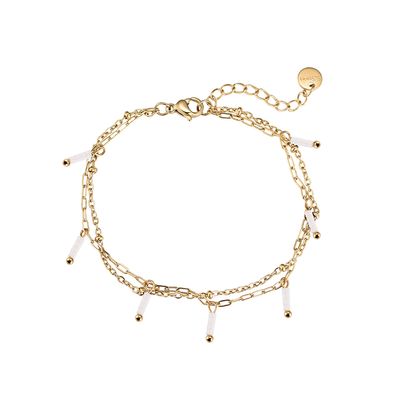 Mana - Edelstahl Armband - Weiß