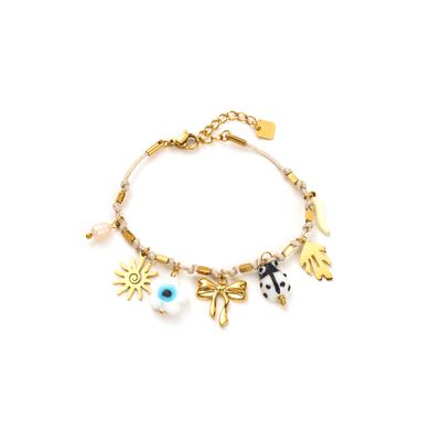 Galea - Edelstahl Armband - Weiß