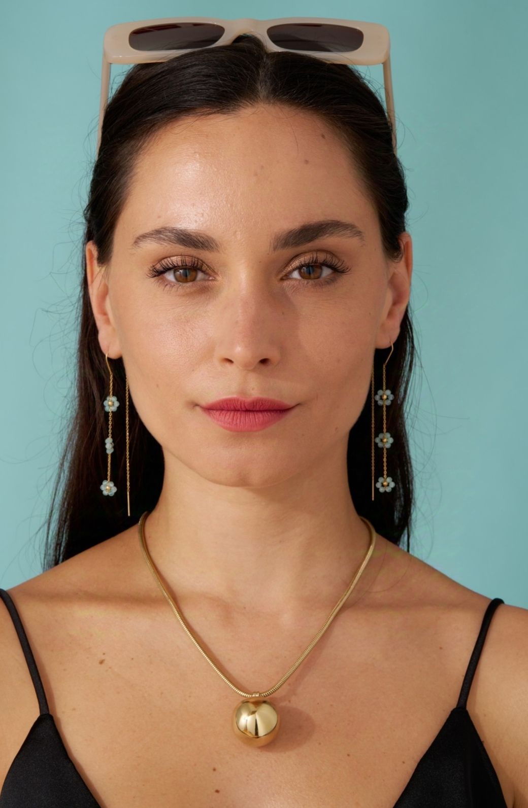 Blütenperle - Edelstahl Ohrringe