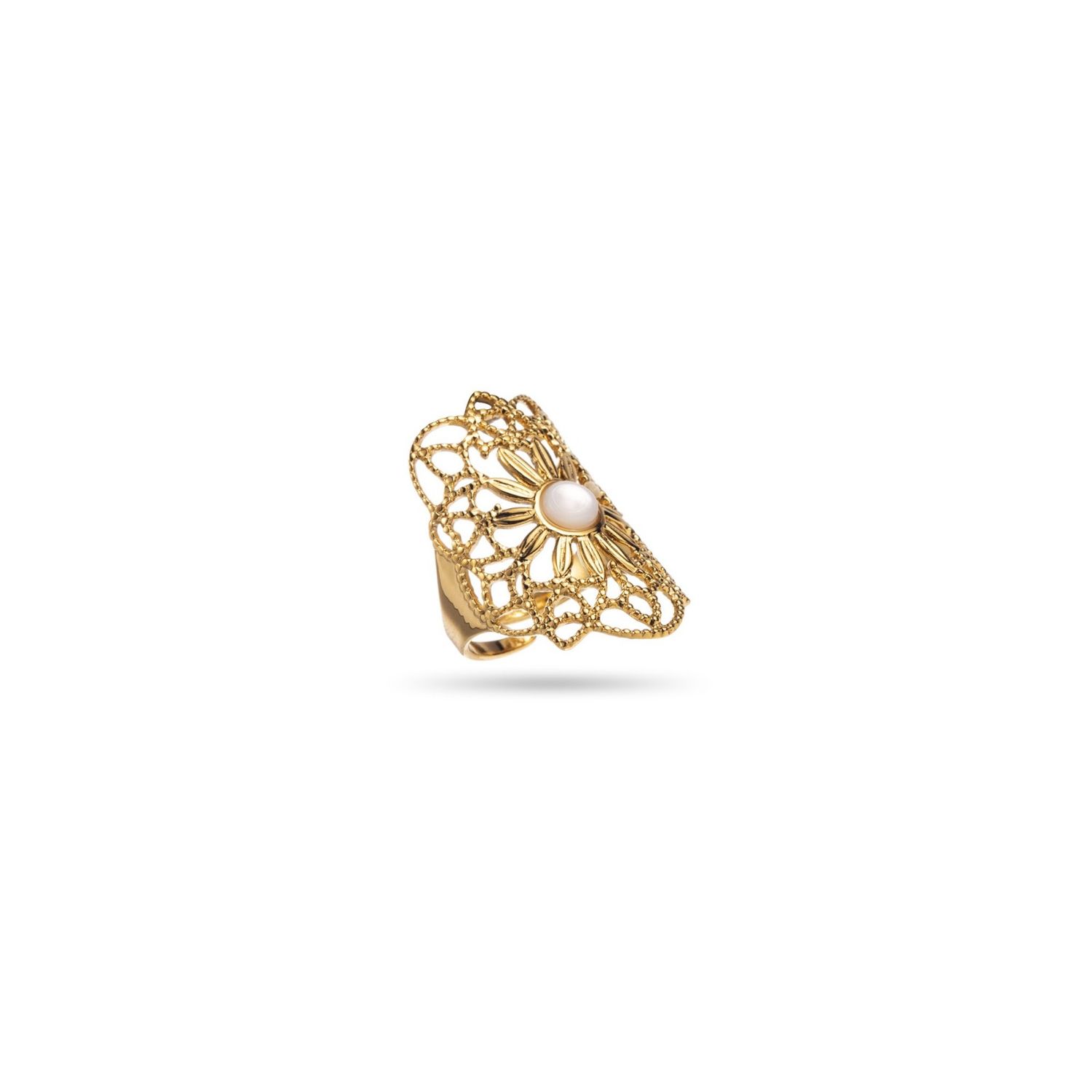 Steinring mit Ornament