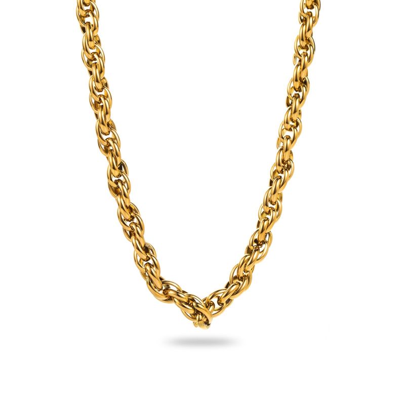 Halskette mit verschlungener Kette - Edelstahl