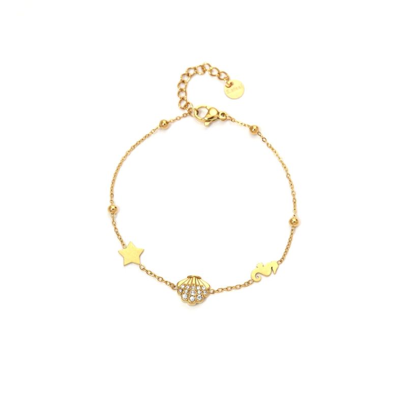 Seashell- Edelstahl Armband