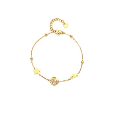 Seashell- Edelstahl Armband