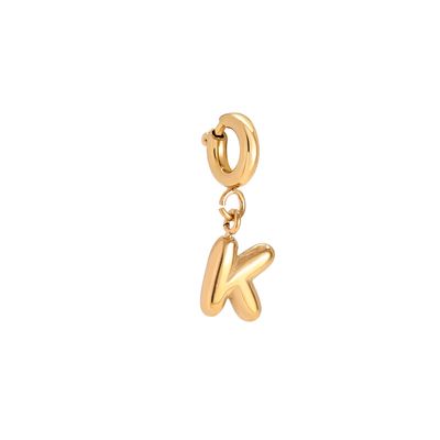 Bubble Letter Charm - K