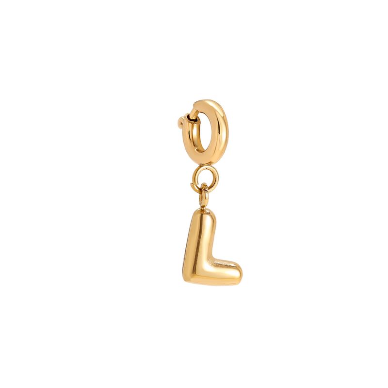 Bubble Letter Charm - L