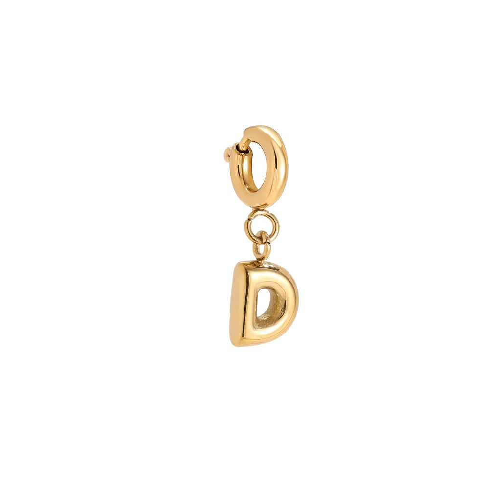 Bubble Letter Charm - D