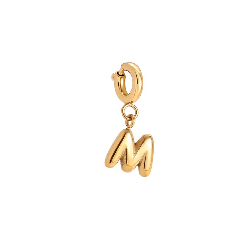 Bubble Letter Charm - M
