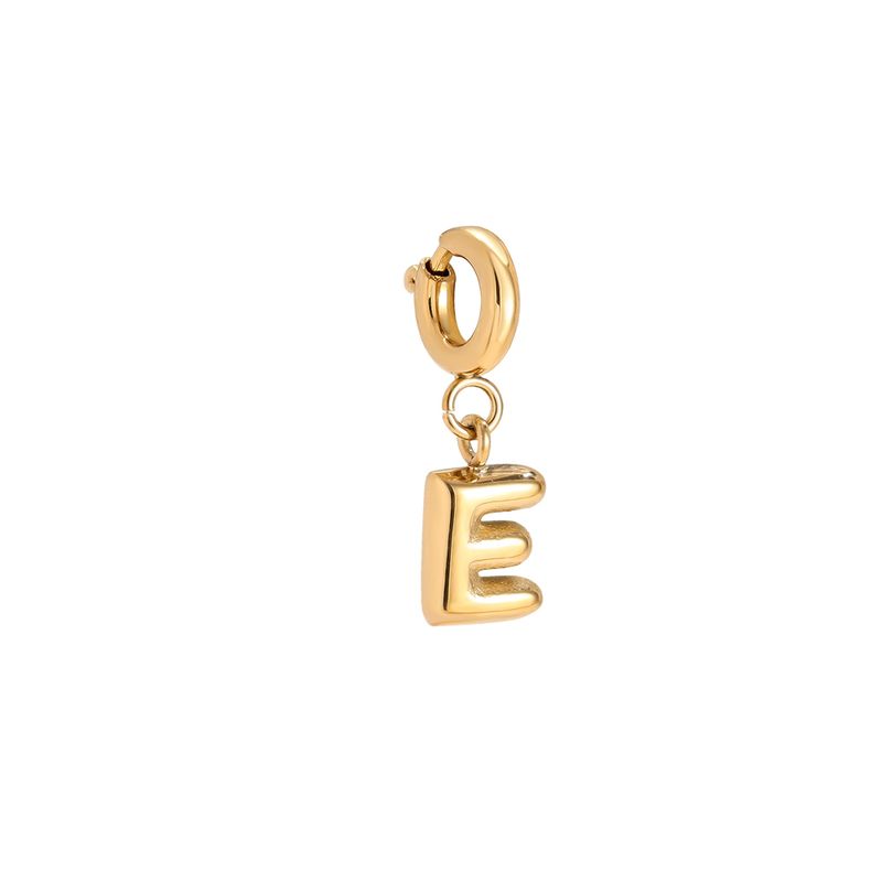 Bubble Letter Charm - E
