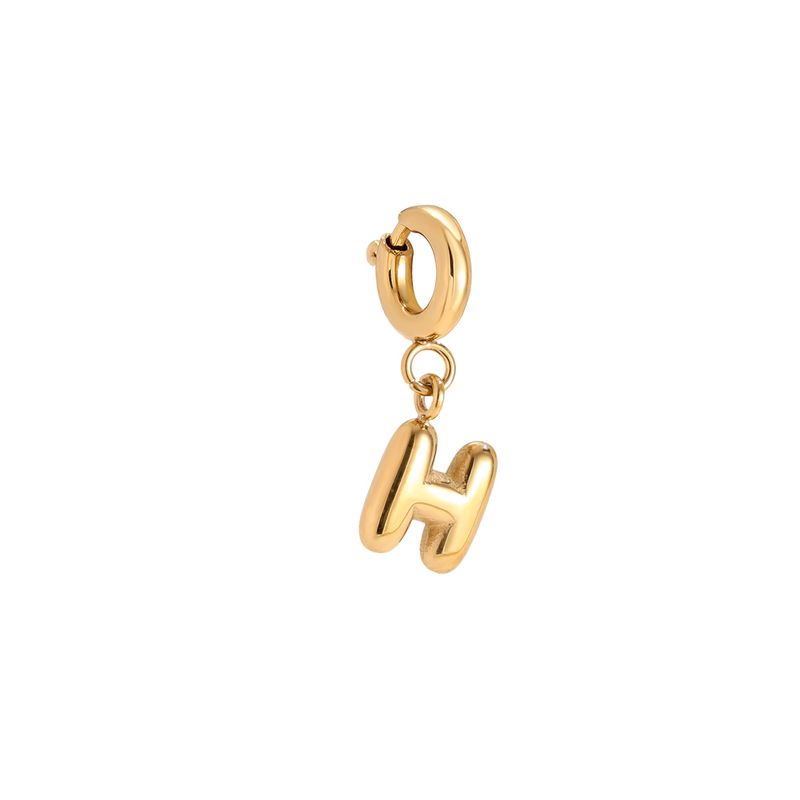 Bubble Letter Charm - H