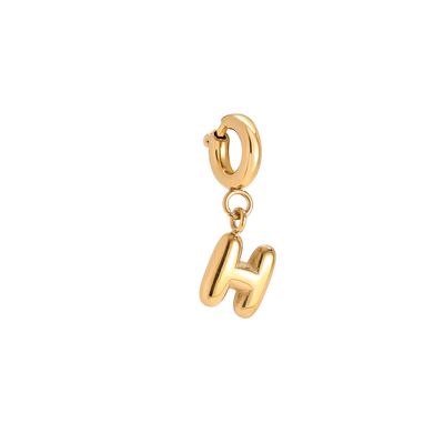 Bubble Letter Charm - H